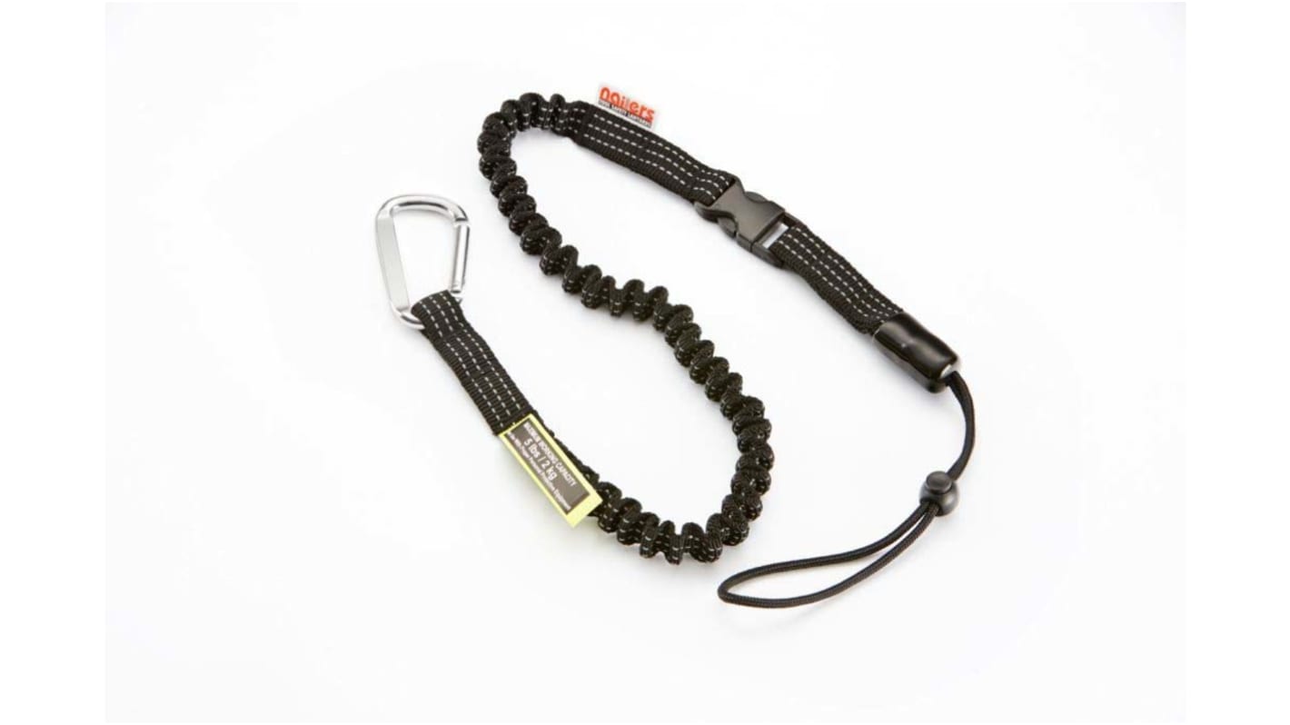 RS PRO 1100 → 1400 mm Nylon Tool Lanyard Spring Hook, 2kg Capacity