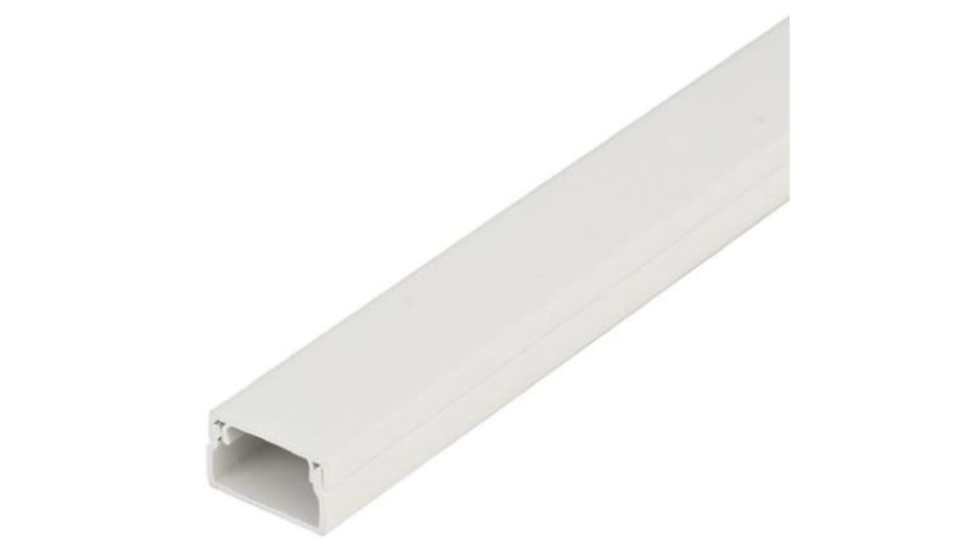 Schneider Electric FMS White Mini Trunking Self-Adhesive Coil - Closed Slot, W16 mm x D16mm, L15m, uPVC