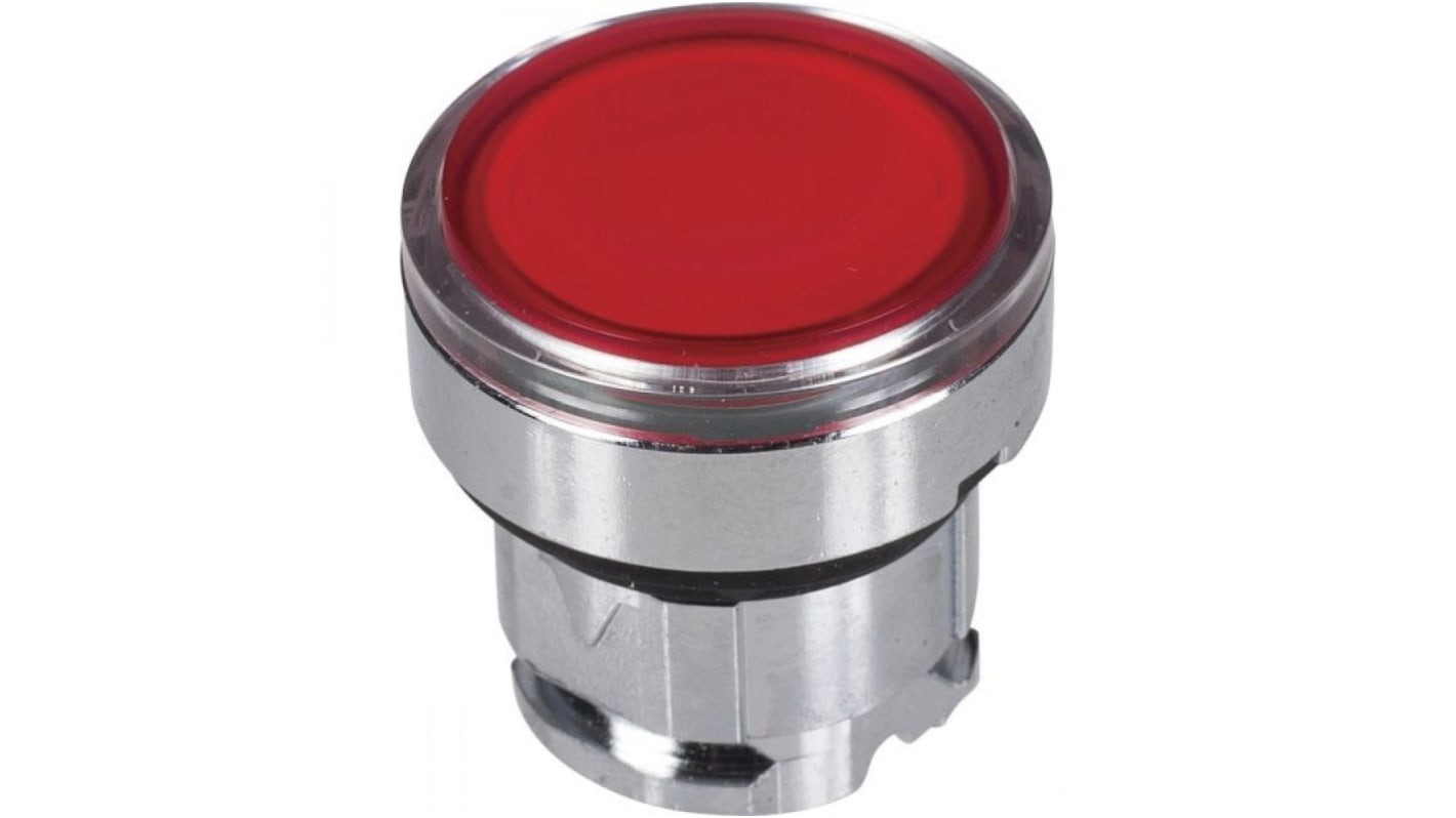 Schneider Electric Harmony XB4 Series Red Illuminated Maintained Push Button Head, 22mm Cutout, IP66, IP67, IP69K