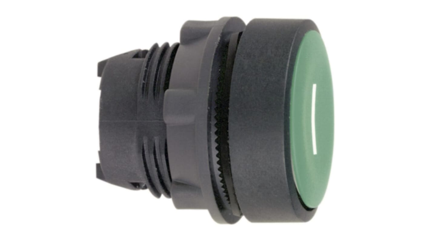 Schneider Electric Harmony XB5 Series Green Spring Return Push Button Head, 22mm Cutout, IP66, IP67, IP69K