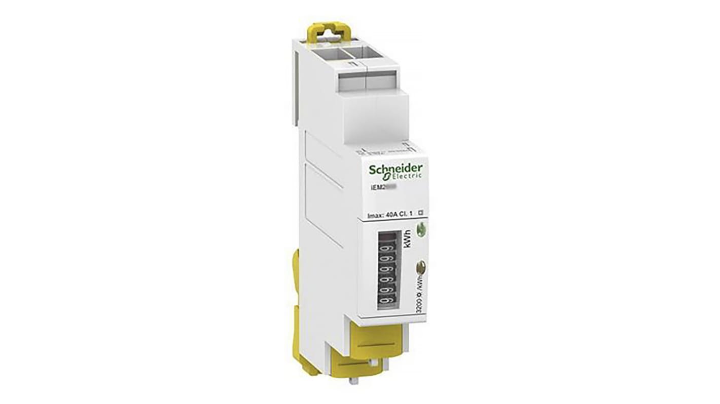 Medidor de energía Schneider Electric serie Acti 9 iEM2000, display LCD, con 7 dígitos, 1 fase