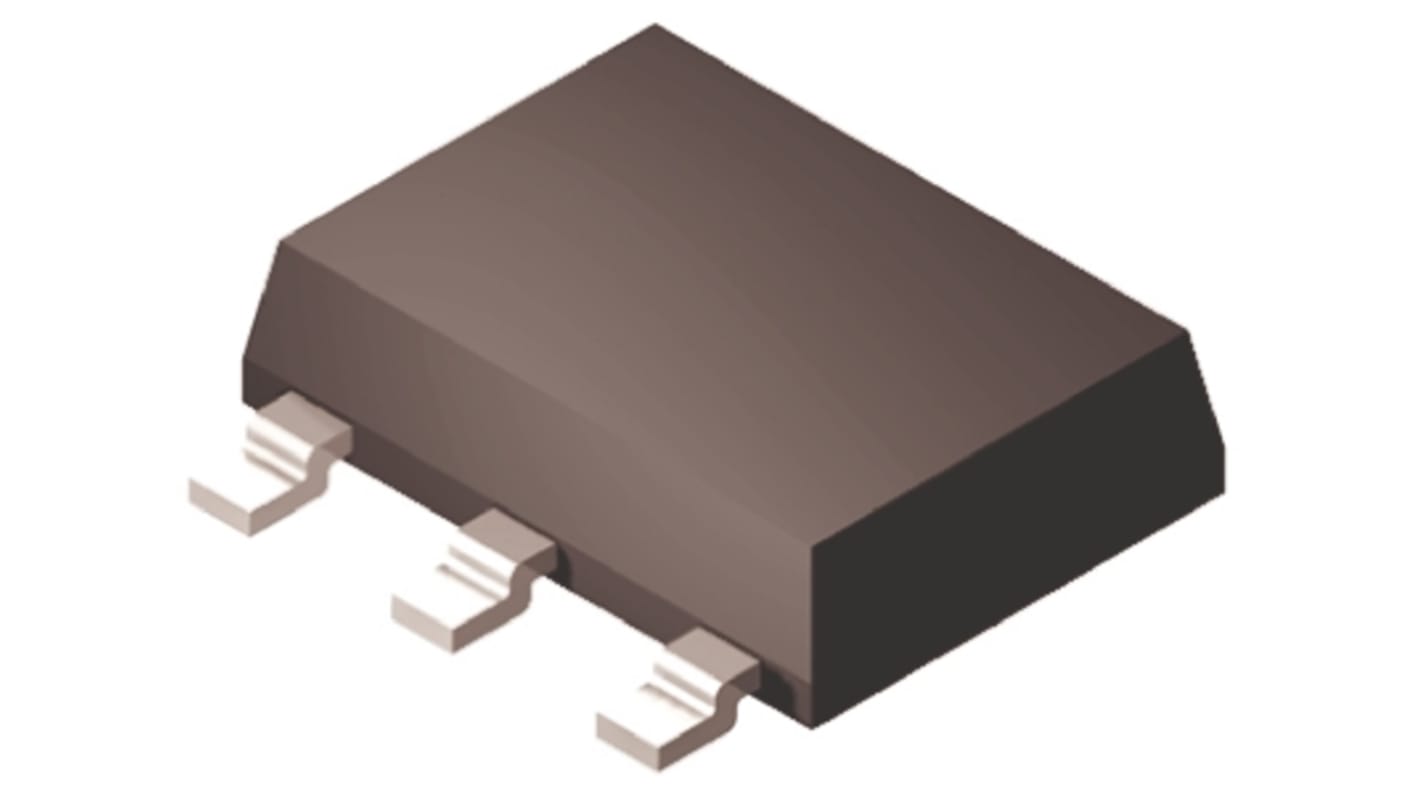 onsemi PZT2907AT1G PNP Transistor, -600 mA, -60 V, 3 + Tab-Pin SOT-223