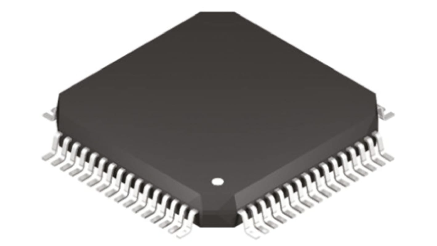 digitális jelprocesszor DSPIC33EP512GM306-I/PT 16bit 60MHz, 512 kB, Flash, 48 kB RAM, 1 USB, 30 cs. x 10 bit, 30 cs. x