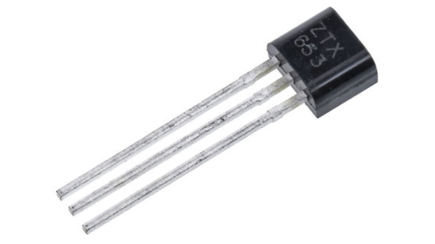 ZTX653 | DiodesZetex NPN トランジスタ, 2 A, TO-92, スルー