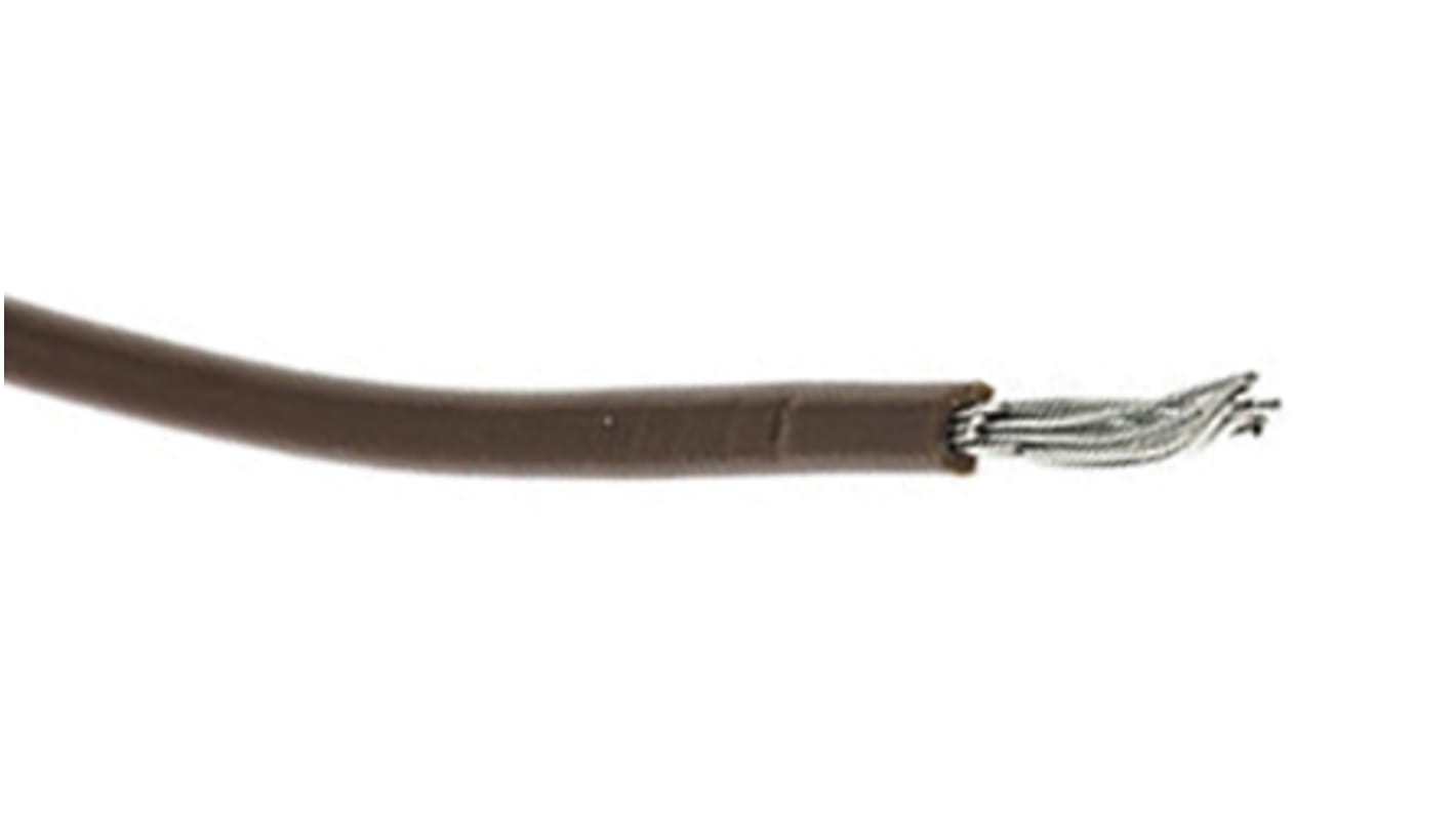 Alpha Wire Einzeladerleitung 0,75 mm², 18 AWG 30m Braun PVC isoliert Ø 2.01mm 16 / 0,25 mm Litzen UL1007