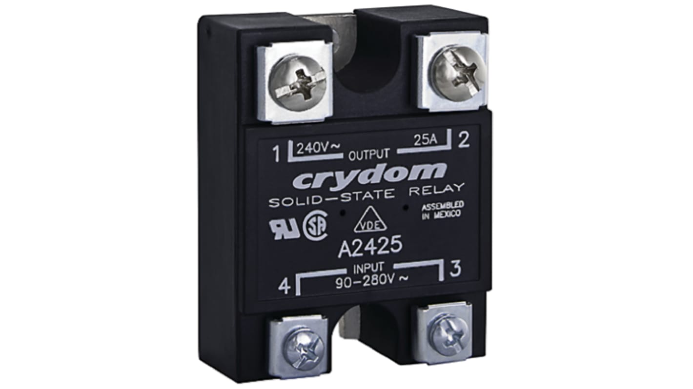 Sensata Crydom 1 Series Solid State Relay, 90 A Load, Panel Mount, 280 V rms Load, 32 V Control