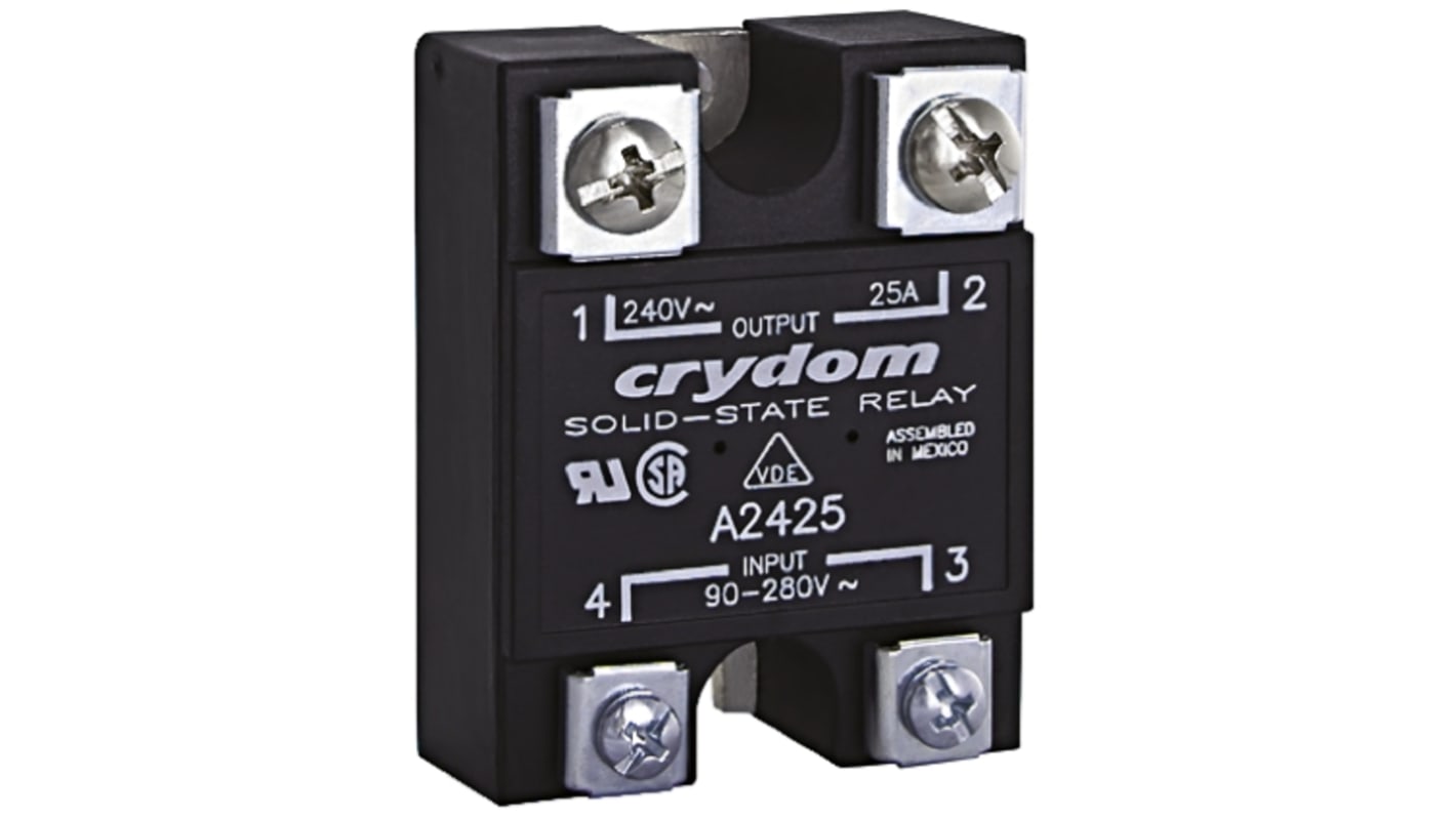 Sensata / Crydom 1 Series Solid State Relay, 90 A Load, Panel Mount, 280 V rms Load, 280 V Control