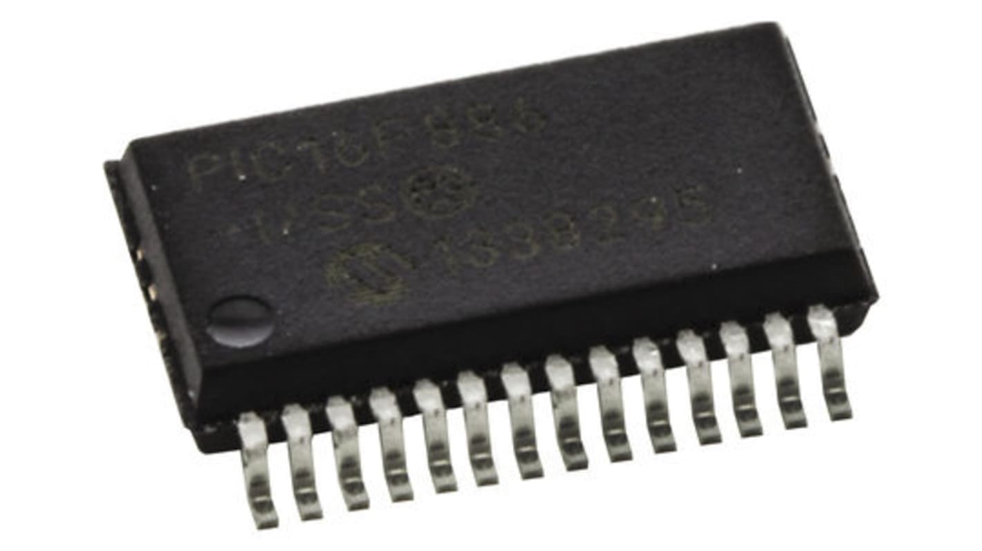 Microchip PIC16F886-I/SS, 8bit PIC Microcontroller, PIC16F, 20MHz, 8192 words Flash, 28-Pin SSOP