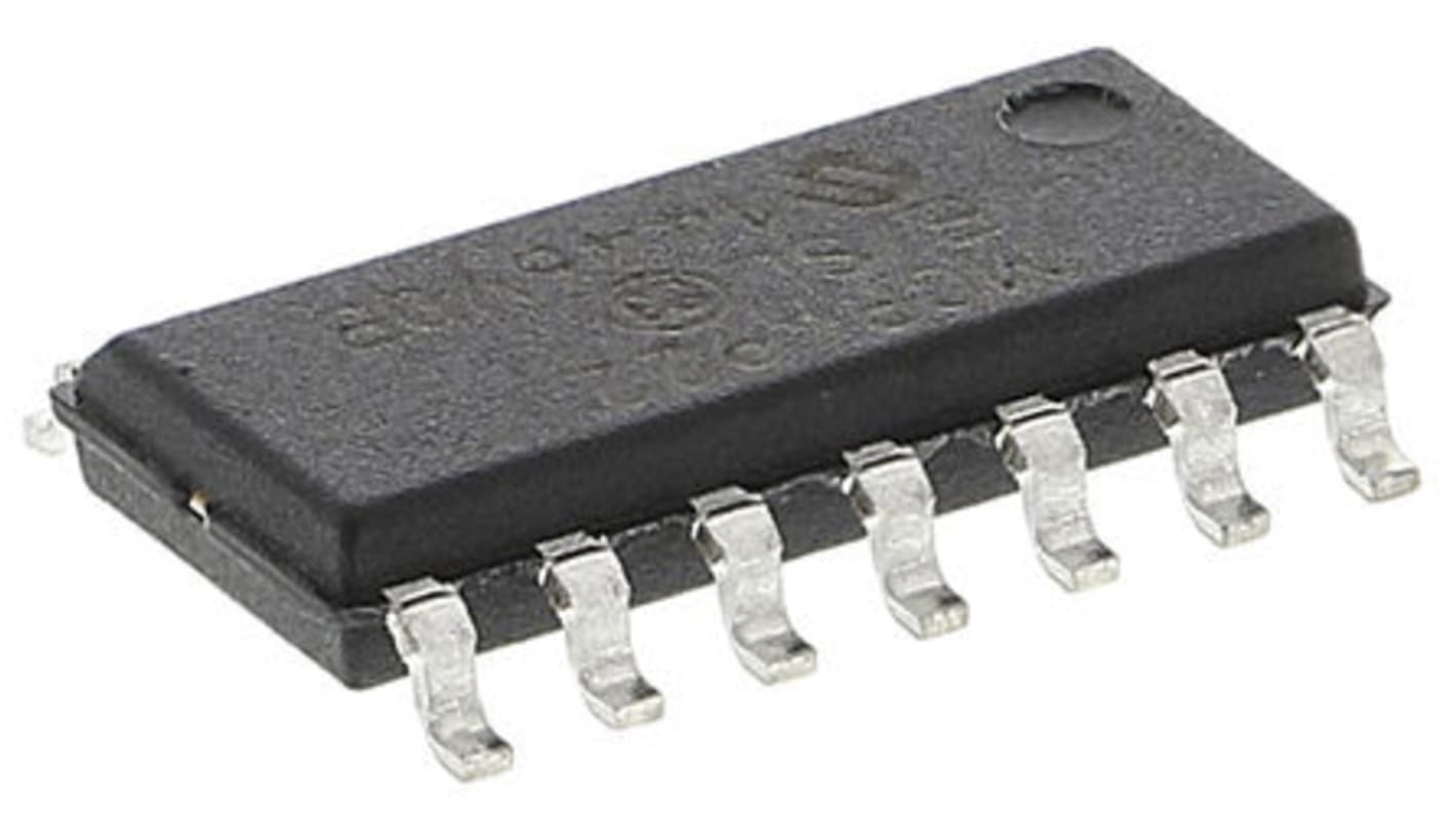 Microchip 12 位数模转换器, 双通道, SOIC封装, 最长稳定4.5μs, 14引脚, 串行（SPI/Microwire）接口, 双极输出