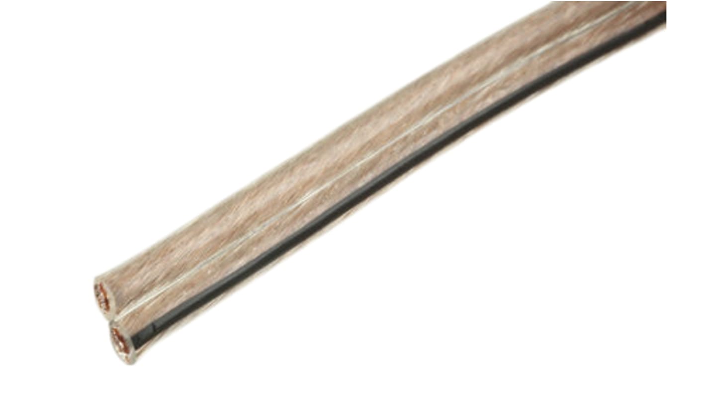 Belden 2 Core Speaker Cable, 0.78 mm² CSA, 305m, Transparent