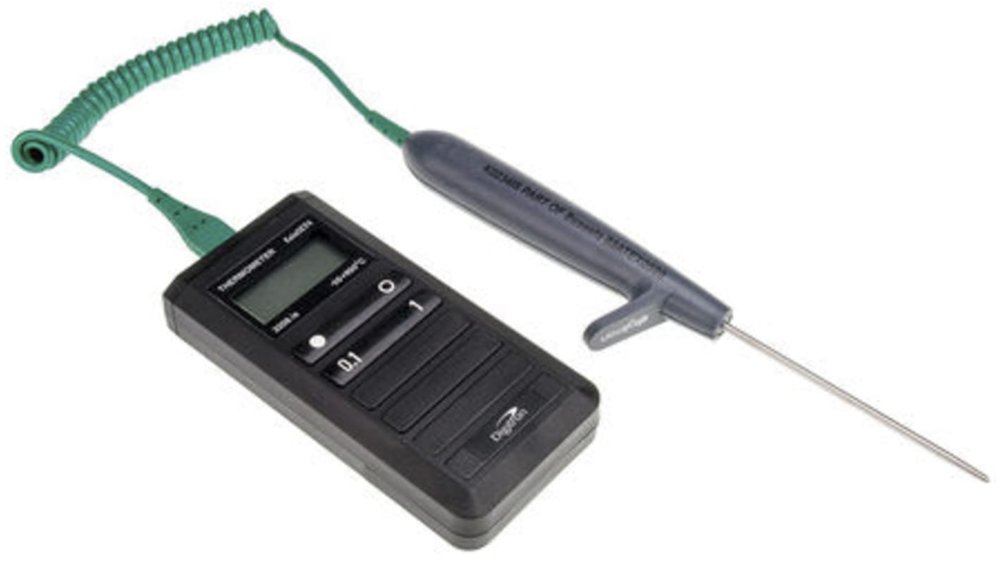 Digitron Digital Thermometer, 3208IS, Handheld, bis +950°C ±0,2 % max, Messelement Typ K, , ISO-kalibriert