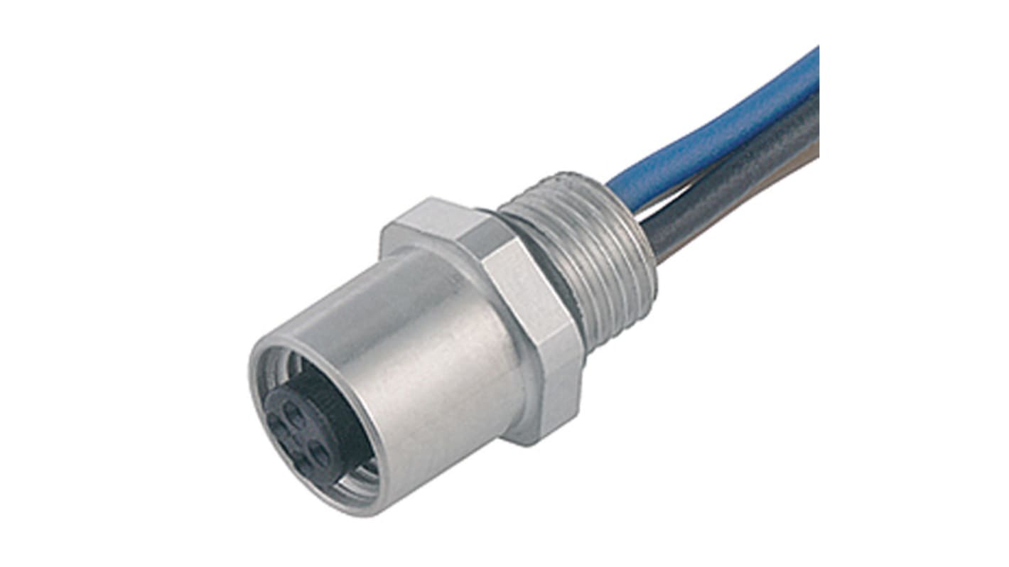 Binder Circular Connector, 3 Contacts, Panel Mount, M5 Connector, Socket, Female, IP67, 707 Series