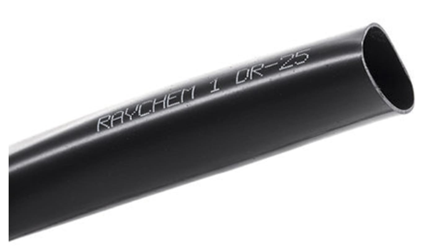 TE Connectivity Heat Shrink Tubing, Black 2.4mm Sleeve Dia. x 150m Length 2:1 Ratio, DR-25-TW Series