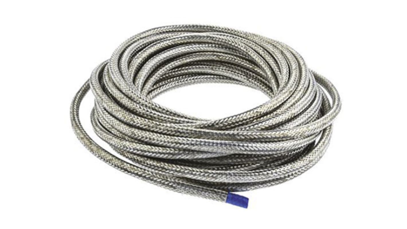 TE Connectivity Expandable Braided Copper Silver Cable Sleeve, 6mm Diameter, 100m Length, RayBraid Series