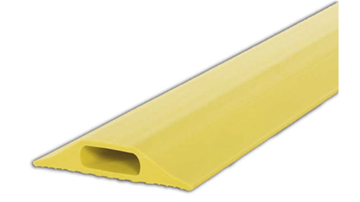 RS PRO 3m Yellow Cable Cover in Rubber, 14mm Inside dia.