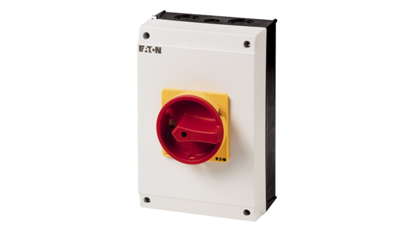 Eaton 6P Pole Surface Mount Isolator Switch - 63A Maximum Current, 22kW Power Rating, IP65