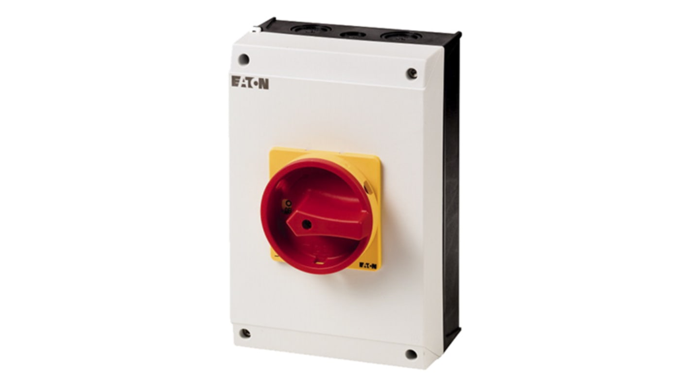 Eaton 3P Pole Surface Mount Isolator Switch - 63A Maximum Current, 37kW Power Rating, IP65