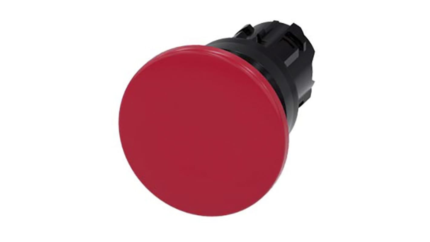 Siemens 红色圆形按钮头, Φ22mm开孔, Φ40mm按钮, 瞬时, IP66, IP67, IP69K, SIRIUS ACT 3SU10系列