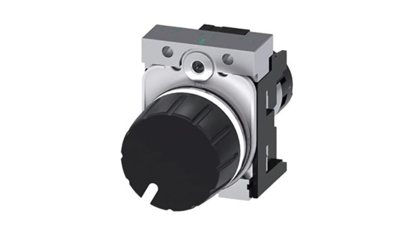 Siemens SIRIUS ACT Series Black Push Button Head, 22mm Cutout