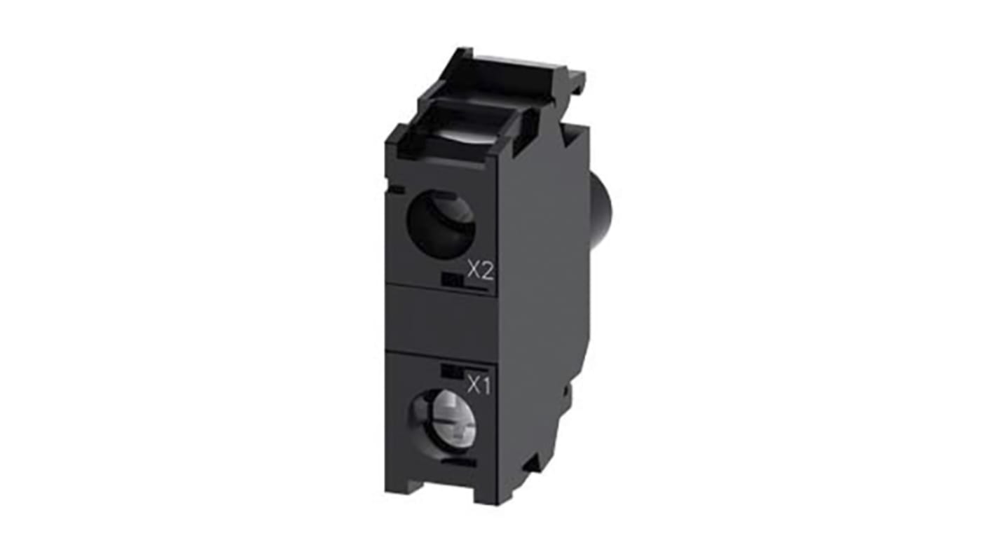 Siemens Lampenfassung, SIRIUS ACT -Serie , LED, Schwarz, 24 V ac/dc, Schraubanschluss, Typ Lichtblock