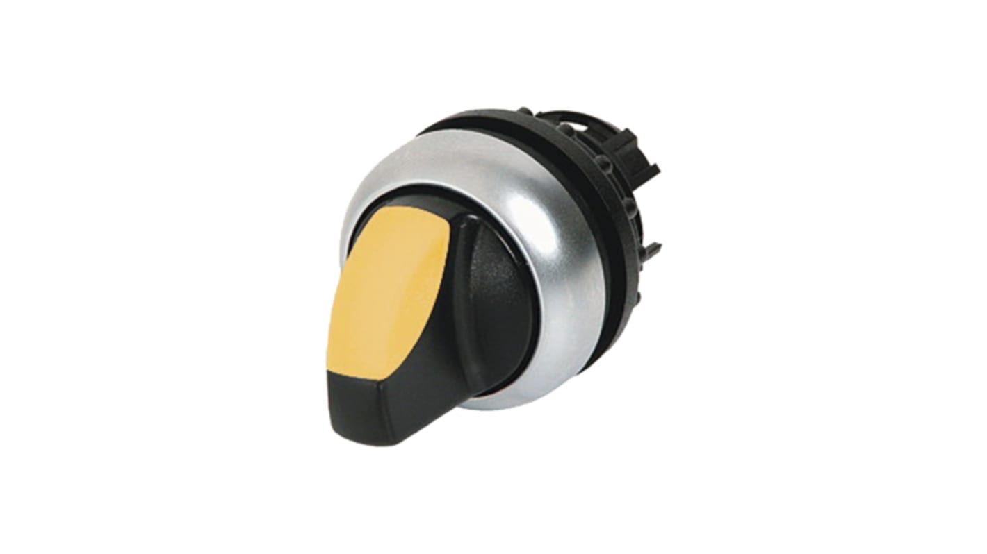 Eaton RMQ Titan Series 2 Position Selector Switch Head, 23mm Cutout, Yellow Handle