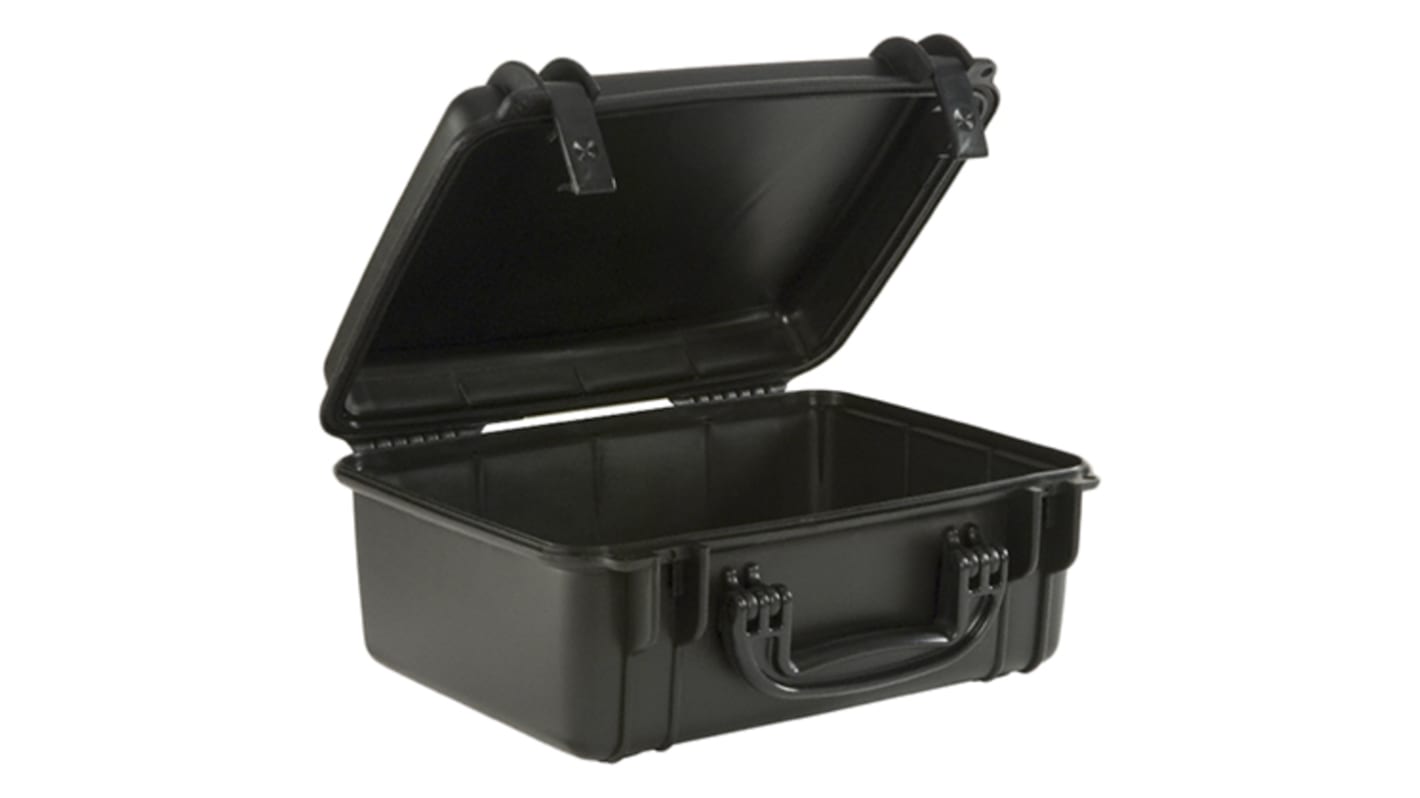 Serpac SE Polypropylen Transportkoffer Schwarz, Außenmaße 175 x 378 x 308mm / Innen 152 x 343 x 251mm