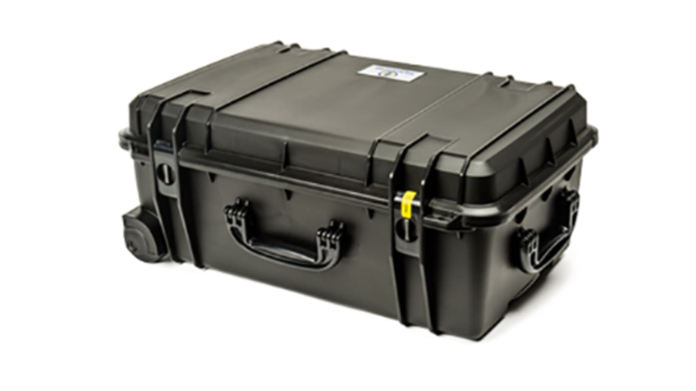Serpac SE Polypropylen Transportkoffer Schwarz, auf Rädern, Außenmaße 256 x 609 x 406mm / Innen 216 x 570 x 352mm
