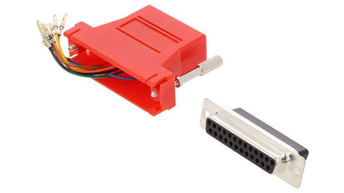 Adaptador D-Sub MH Connectors de D-Sub de 25 vías Hembra a RJ45 Hembra