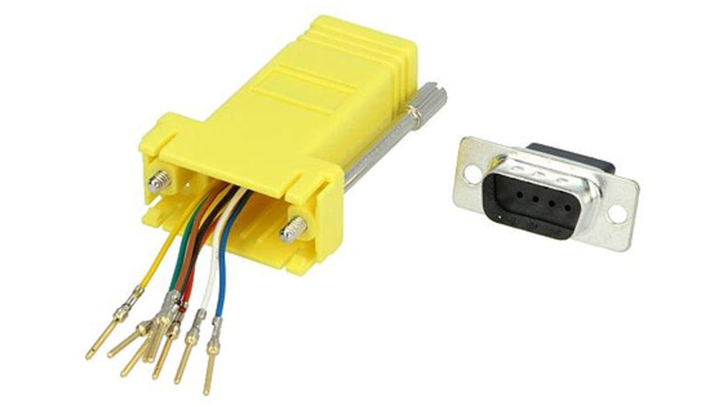 MH Connectors D-sub Adapter Male 9 Way D-Sub to Female RJ45