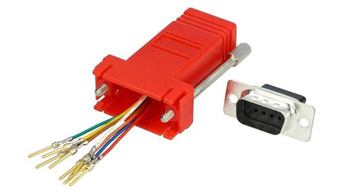 Adaptador D-Sub MH Connectors de D-Sub de 9 vías Hembra a RJ45 Hembra