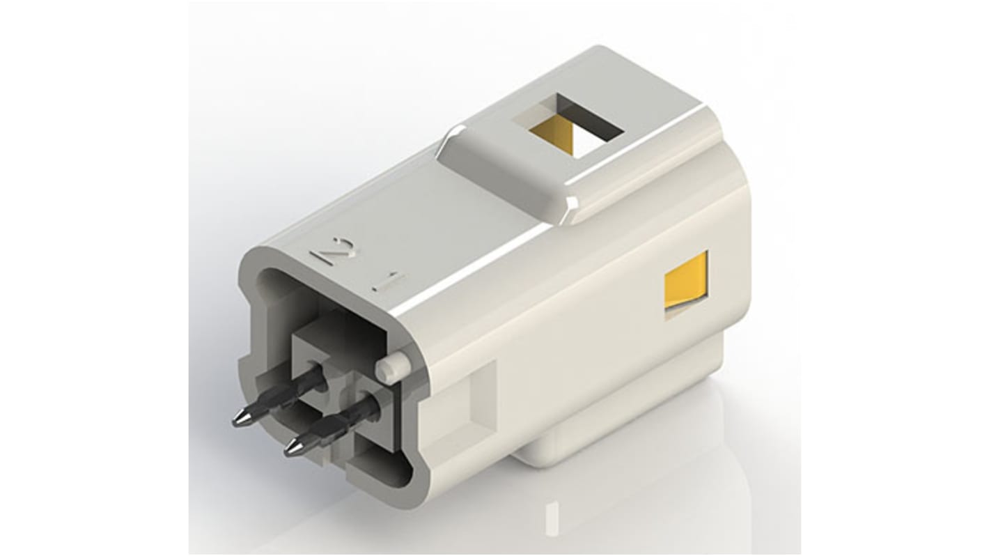 EDAC 紧凑型电源连接器插头, 2P, 250 V, 3A, PCB安装, 焊接端接, 玻璃纤维增强聚碳酸酯 (PBT)外壳