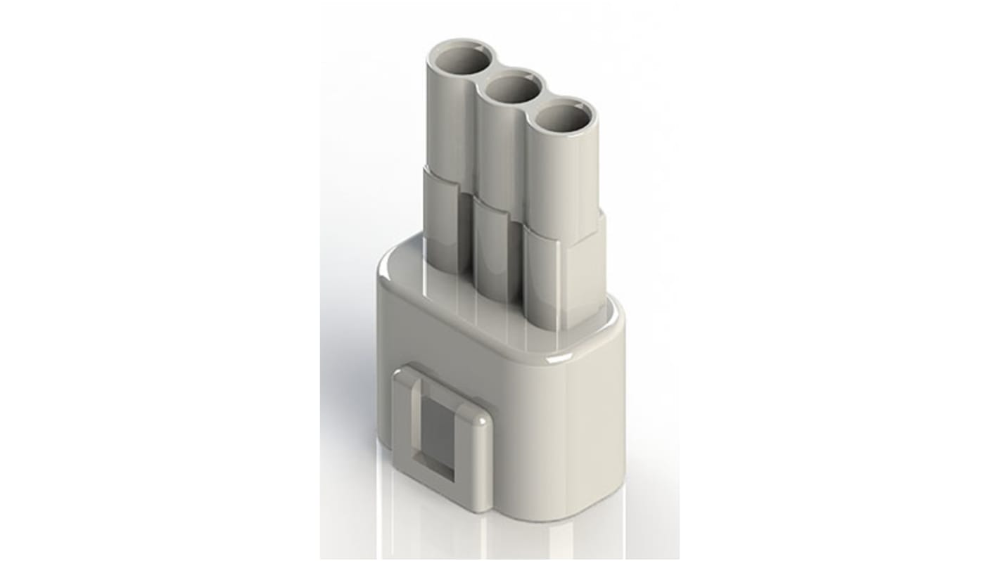 EDAC 线对线连接器插头, 3P, 300 V, 10A, 电缆安装, 压接端接, PBT外壳