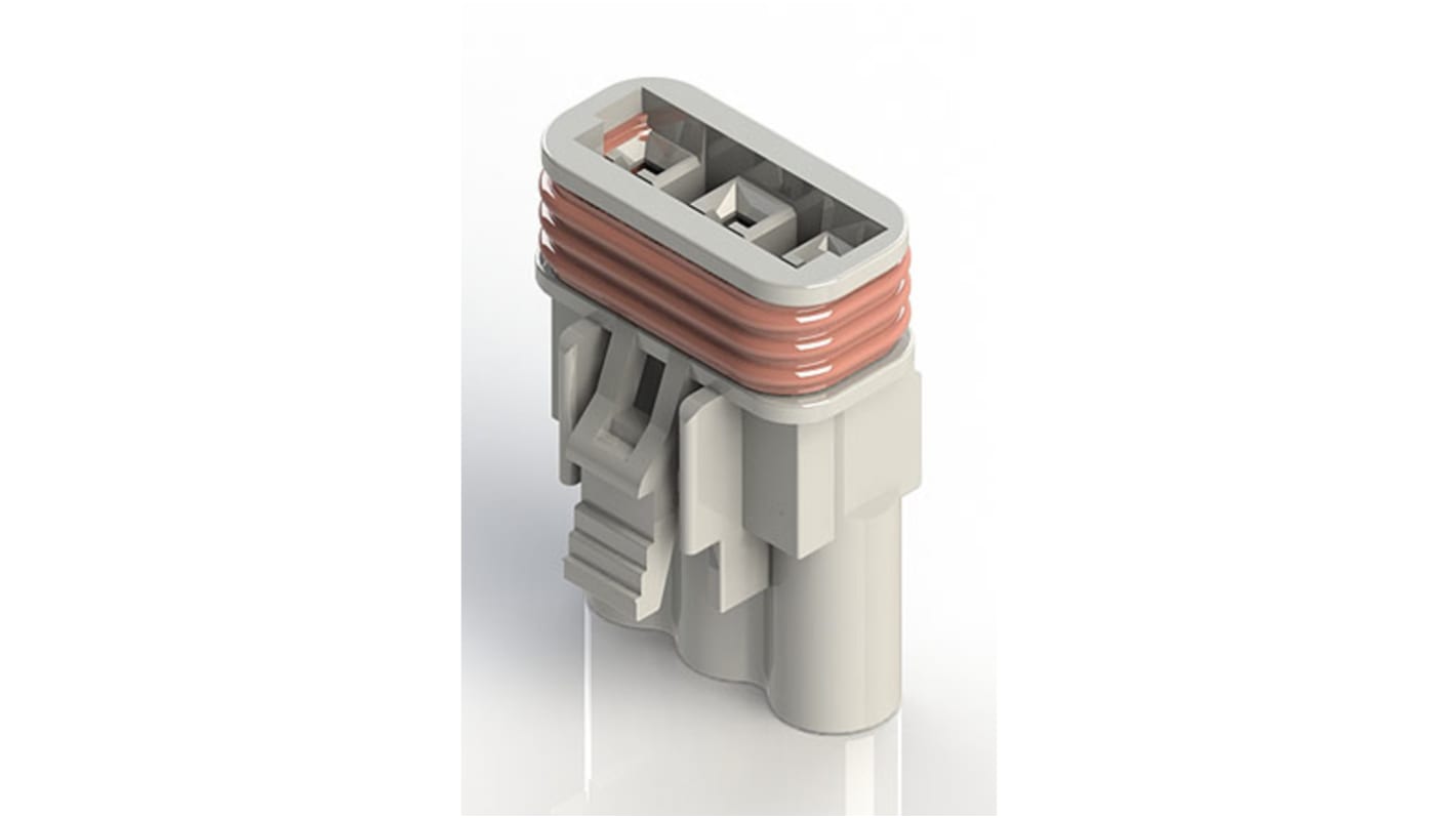 EDAC 线对线连接器插座, 3P, 300 V, 10A, 电缆安装, 压接端接, PBT外壳