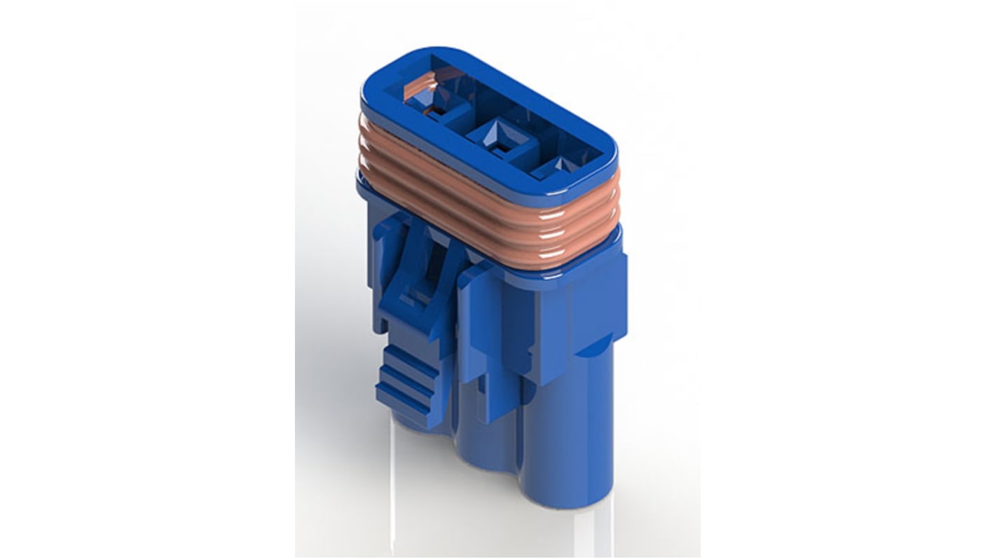 EDAC 线对线连接器插座, 3P, 300 V, 10A, 电缆安装, 压接端接, PBT外壳