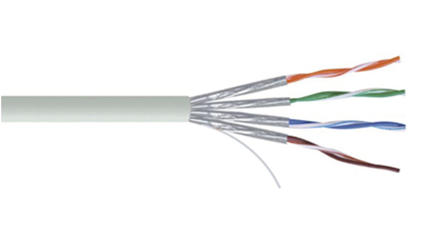 Kabel Ethernet Cat7 długość 100m Niezakończony RS PRO LSZH średnica 7.8mm