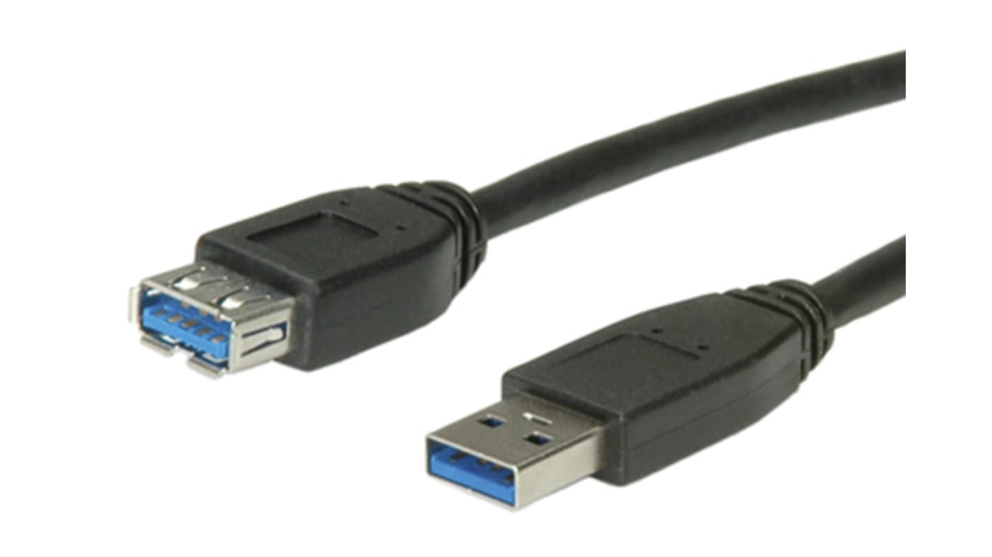 Roline USB 3.0, Male USB A to Female USB A, 800mm