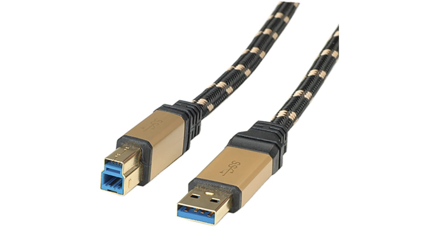 Roline USB 3.0, Male USB A to Male USB B, 800mm