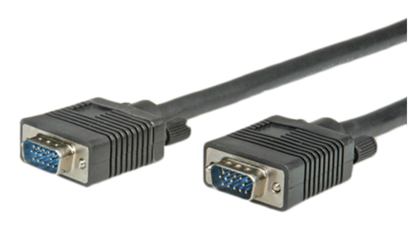 Roline Male VGA to Male VGA Cable, 15m Black