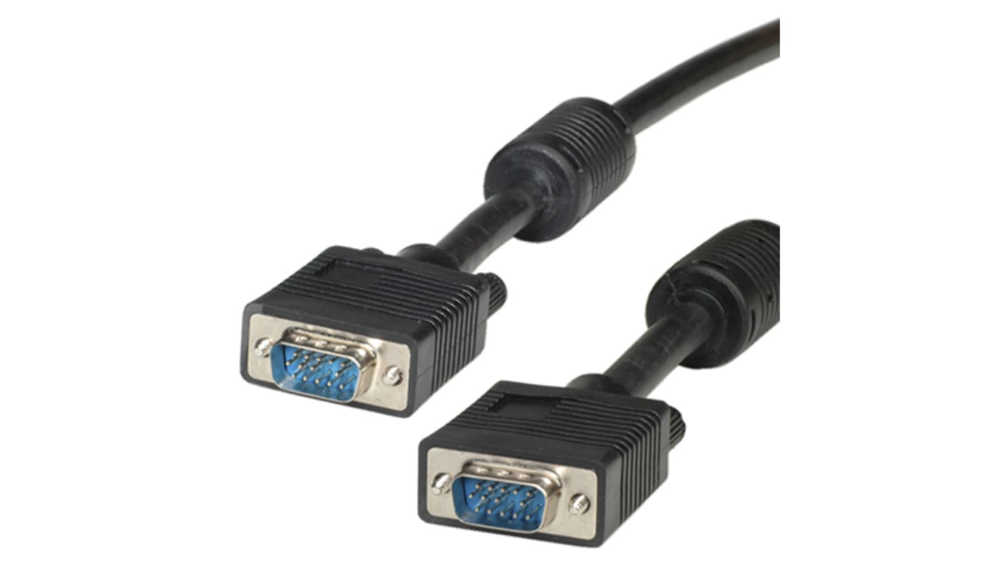 Roline Male VGA to Male VGA Cable, 15m Black