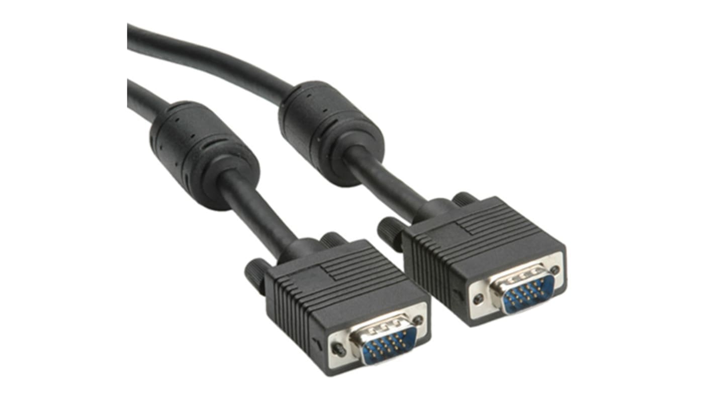 Roline Male VGA to Male VGA Cable, 10m Black