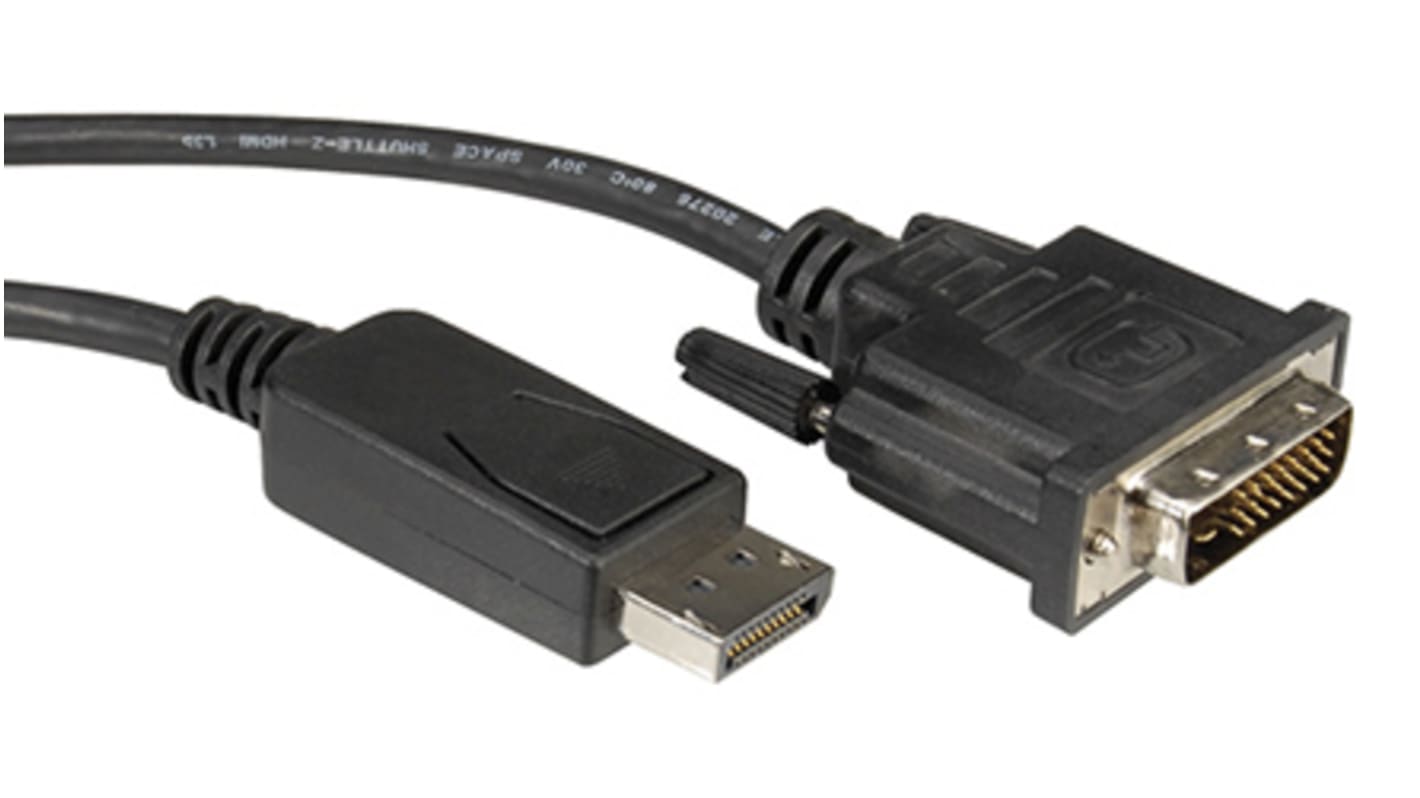 RS PRO Male Displayport to Male DVI, 1m