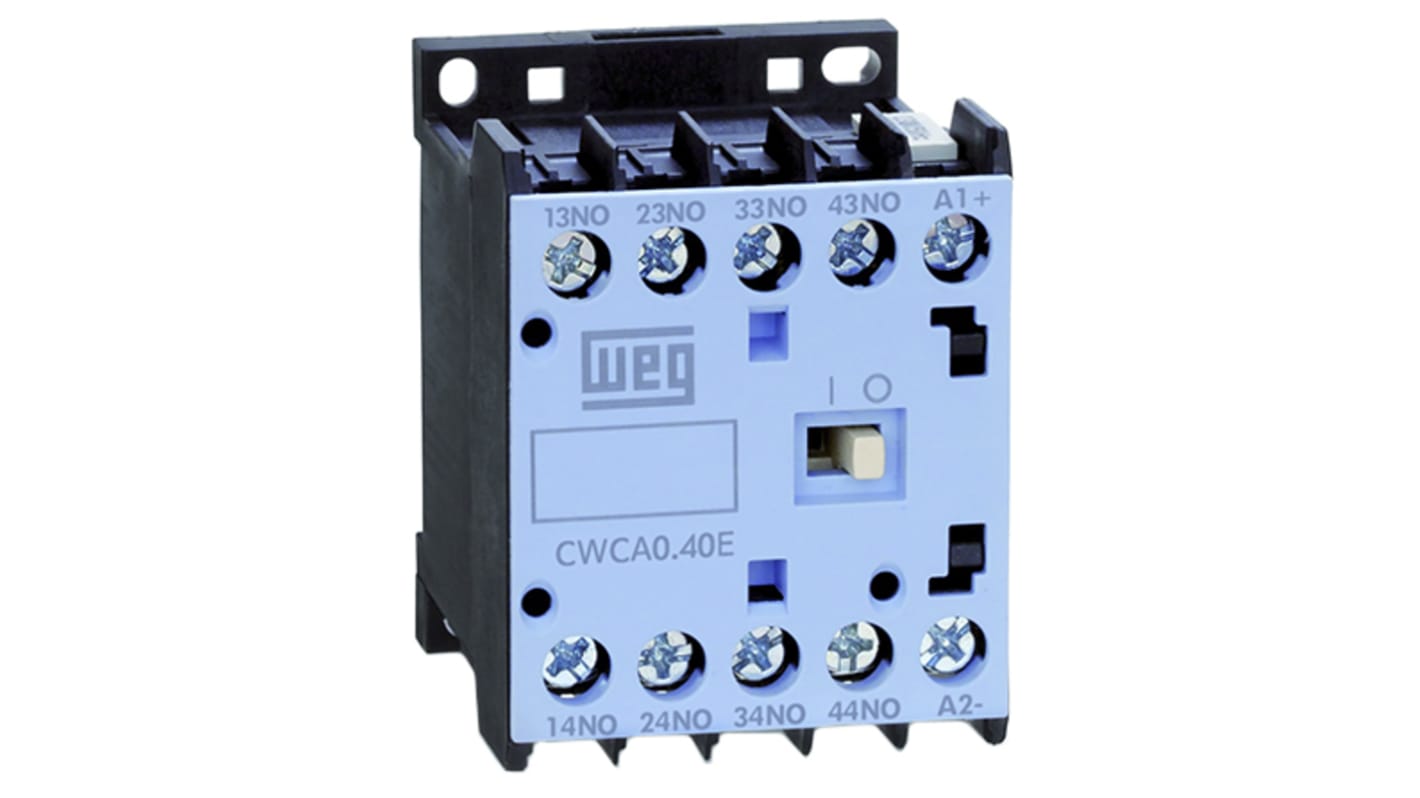 WEG CWCA0 Überlastrelais, 4P 2 Schließer + 2 Öffner, 24 V dc / 10 A, 58mm x 45mm