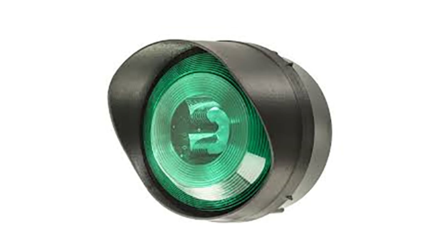 Indicador luminoso Moflash serie LED TL, efecto Intermitente, Constante, LED, Verde, alim. 35 → 85 V ac / dc