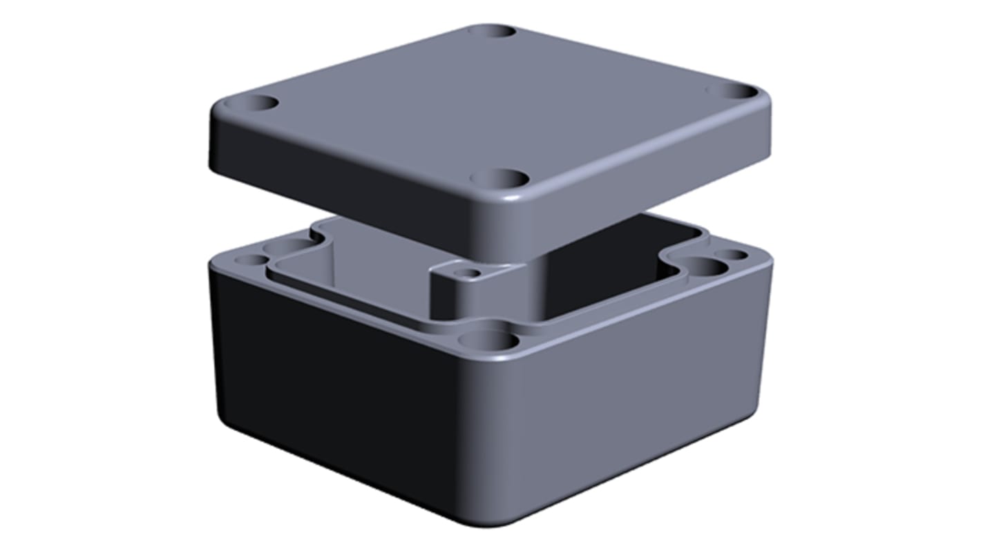 RS PRO Aluminium Enclosure, IP65, IP66, IP67, IP68, Grey Lid, 34 x 58 x 64mm