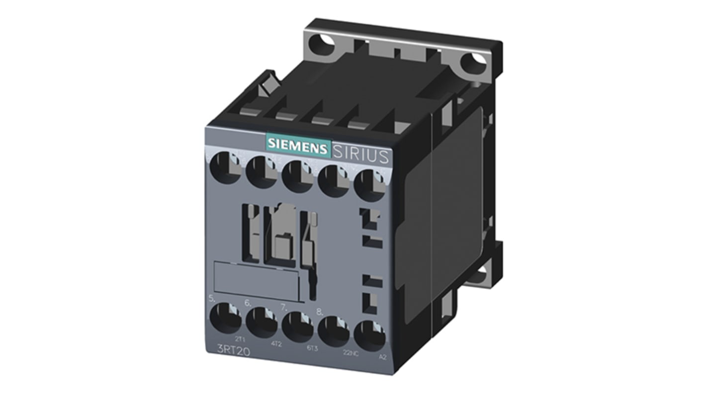 Contattore Siemens, serie 3RT2, 3 poli, 3 NO, 9 A, 4 kW, bobina 48 V c.a.