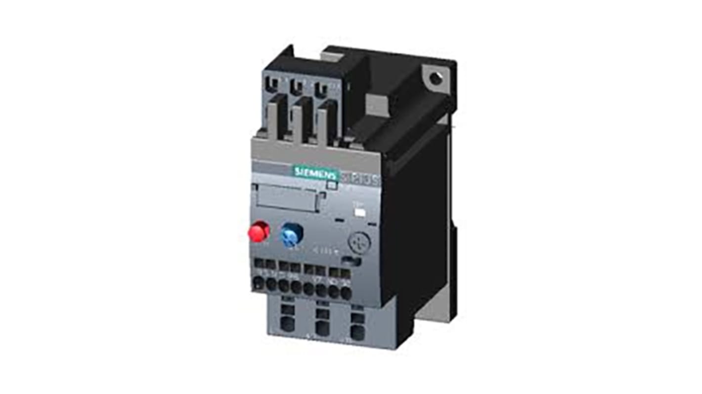 Siemens SIRIUS 3RU2 Thermal Overload Relay 1NO + 1NC, 2 A F.L.C, 3 A Contact Rating, 3P, SIRIUS