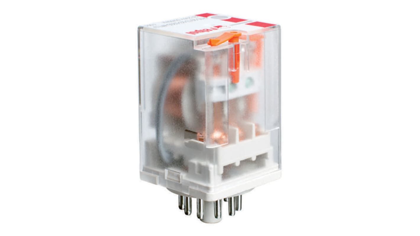 Relpol Plug In Power Relay, 110V ac Coil, 10A Switching Current, DPDT