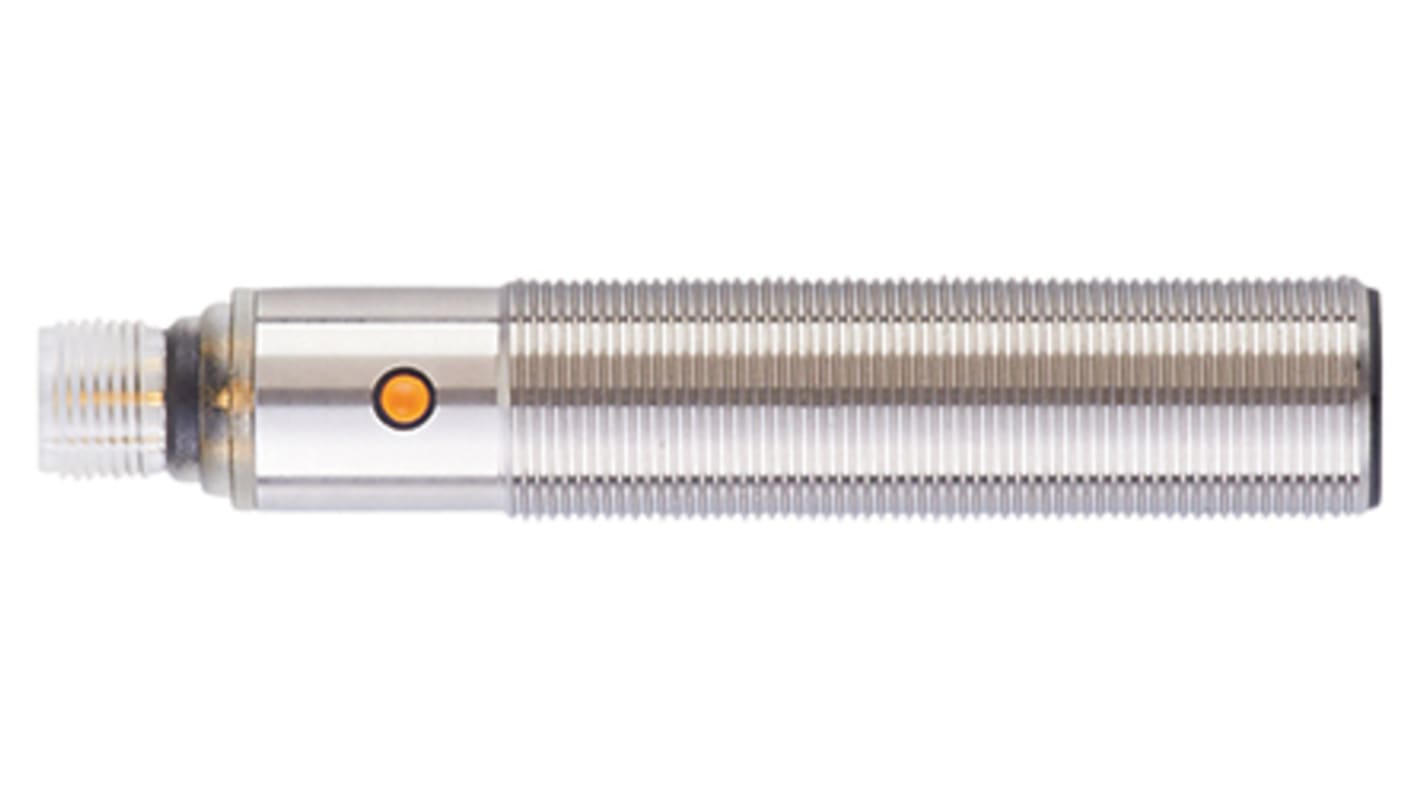 ifm electronic Ultrasonic Barrel-Style Proximity Sensor, M18 x 1, 250 → 1600 mm Detection, PNP Output, 10