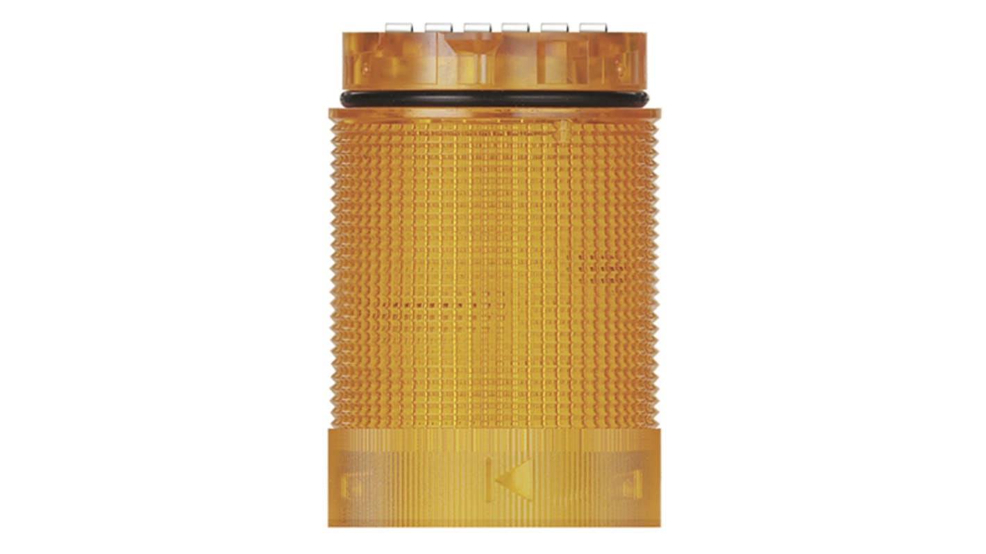 Werma KombiSIGN 40 Series Yellow Multiple Effect Beacon Tower, 24 V ac/dc, LED Bulb, AC, DC, IP66, IP69K