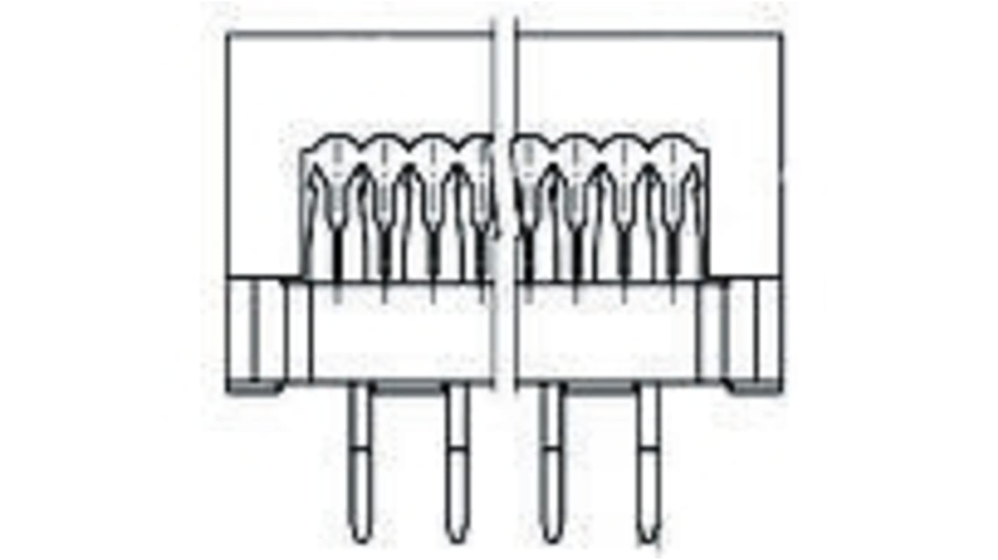 Conector IDC macho TE Connectivity serie AMP-LATCH de 14 vías, paso 2.54mm, 2 filas, Montaje de Cable
